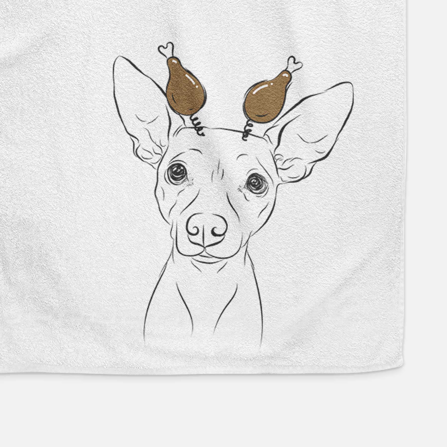 Desi the American Hairless Terrier Decorative Hand Towel