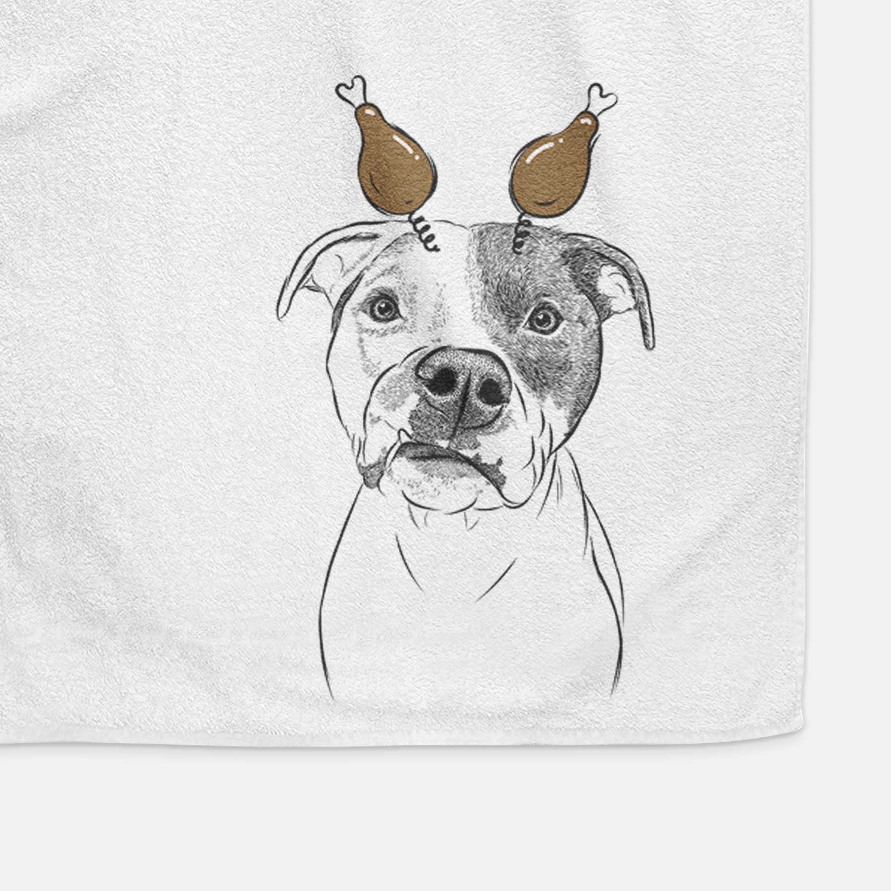 Dexter the Pitbull Decorative Hand Towel