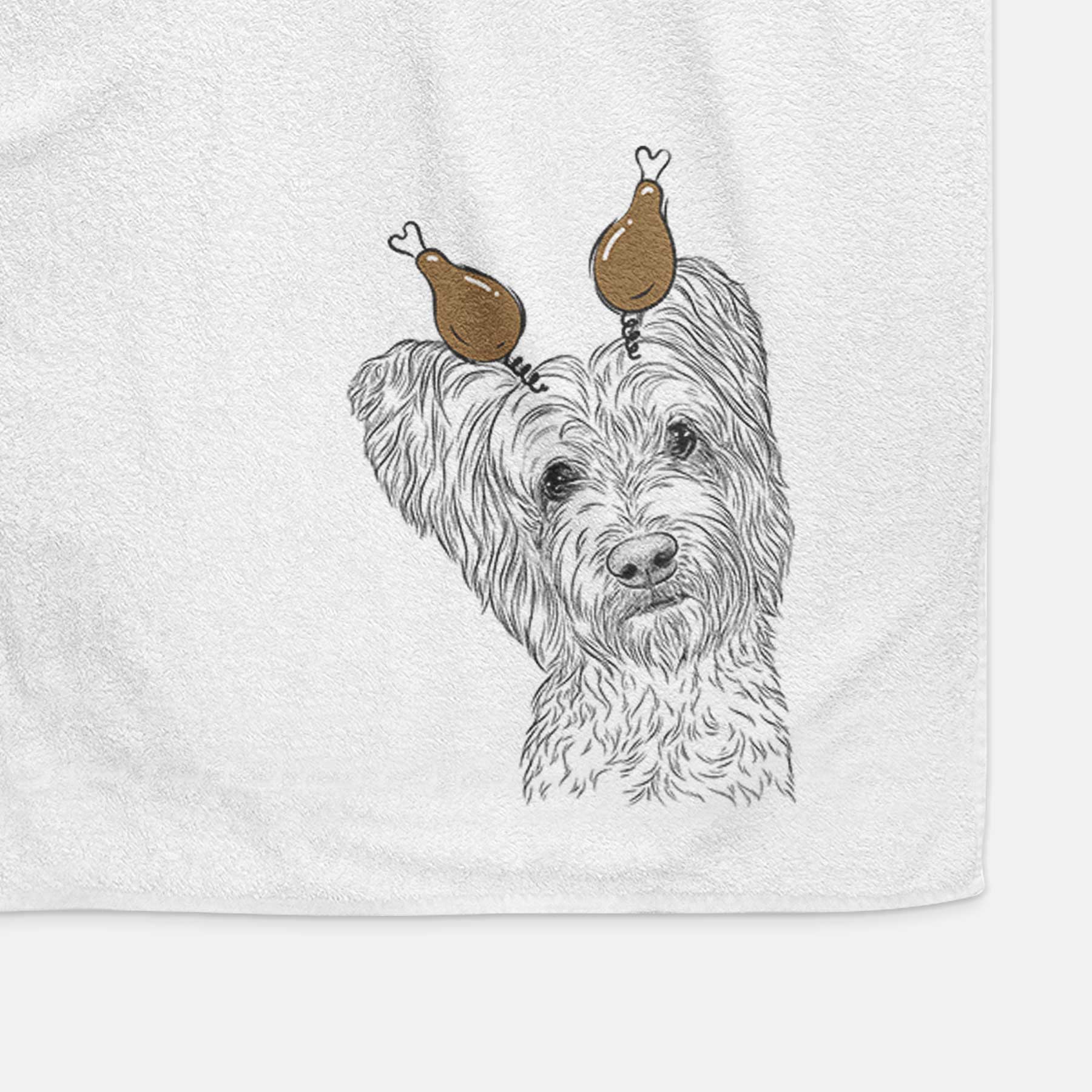 Dexter the Terrier Mix Decorative Hand Towel