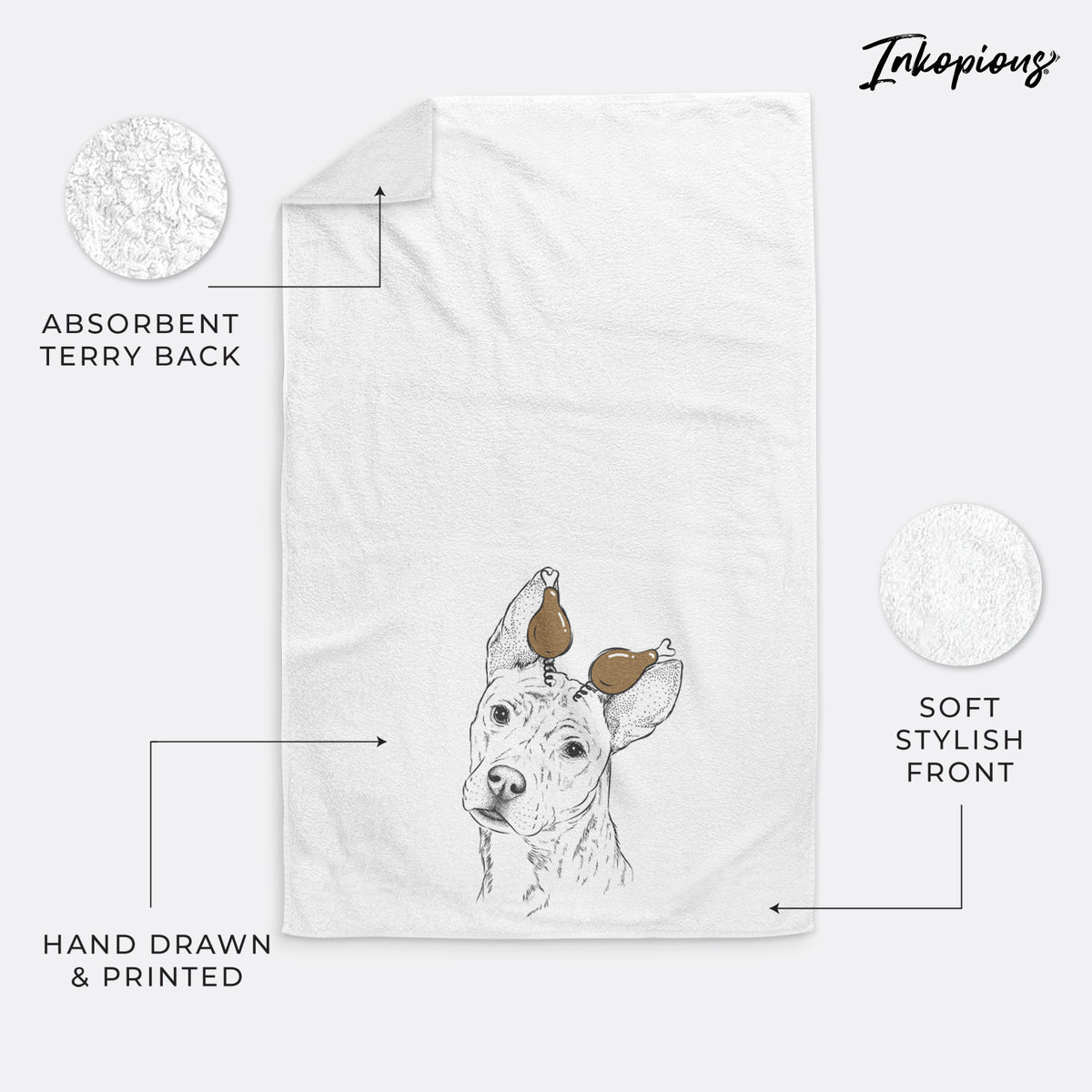 Diesel the Mixed Breed Decorative Hand Towel