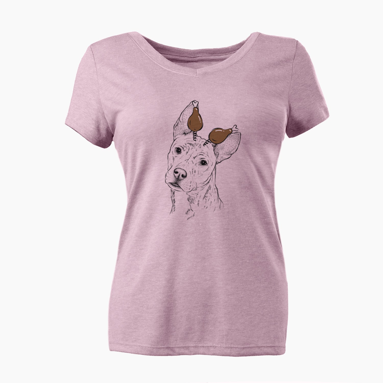 Thanksgiving Diesel the Mixed Breed - Women's Perfect V-neck Shirt