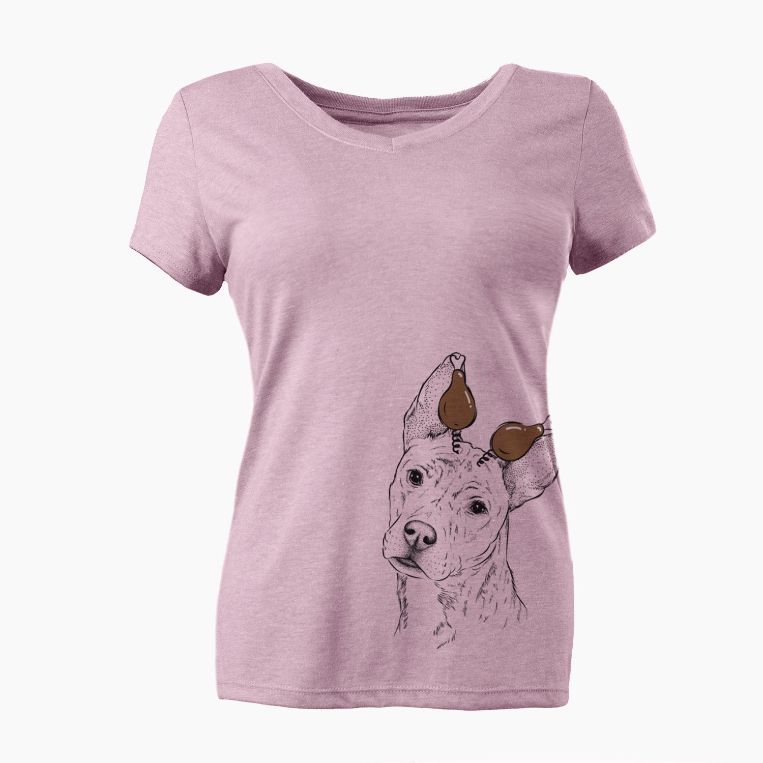 Thanksgiving Diesel the Mixed Breed - Women's Perfect V-neck Shirt