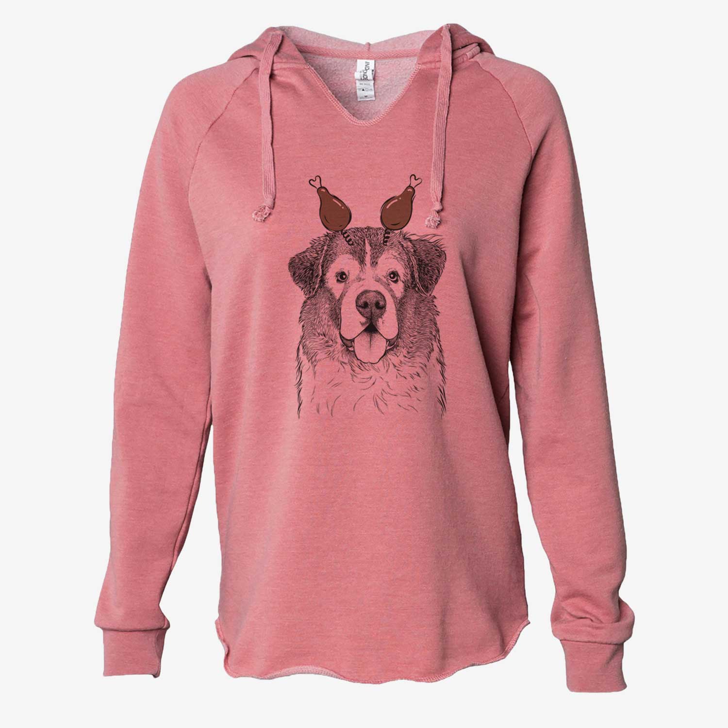 Thanksgiving Dilly the Saint Bernard - Cali Wave Hooded Sweatshirt