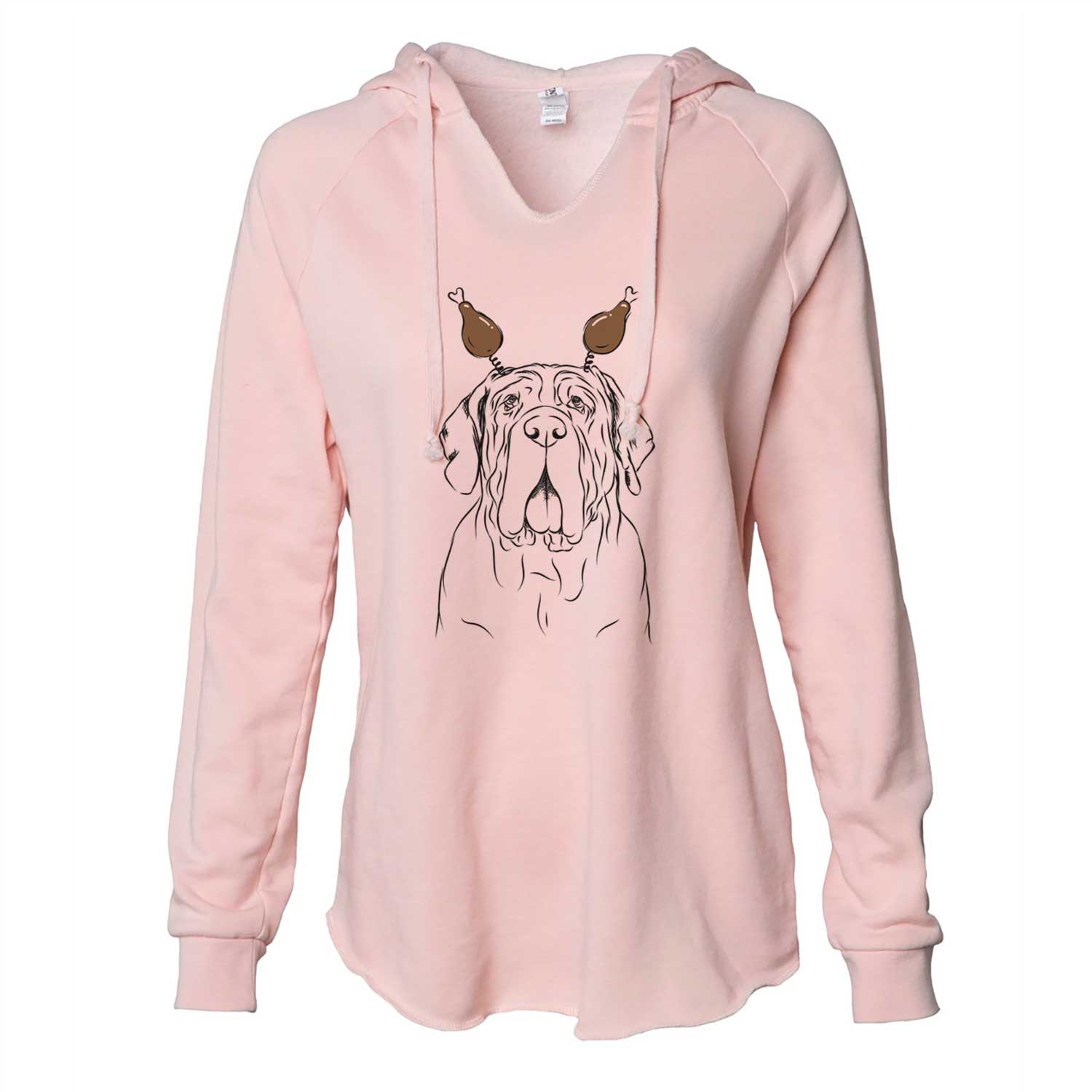 Thanksgiving Dinah the Neapolitan Mastiff - Cali Wave Hooded Sweatshirt