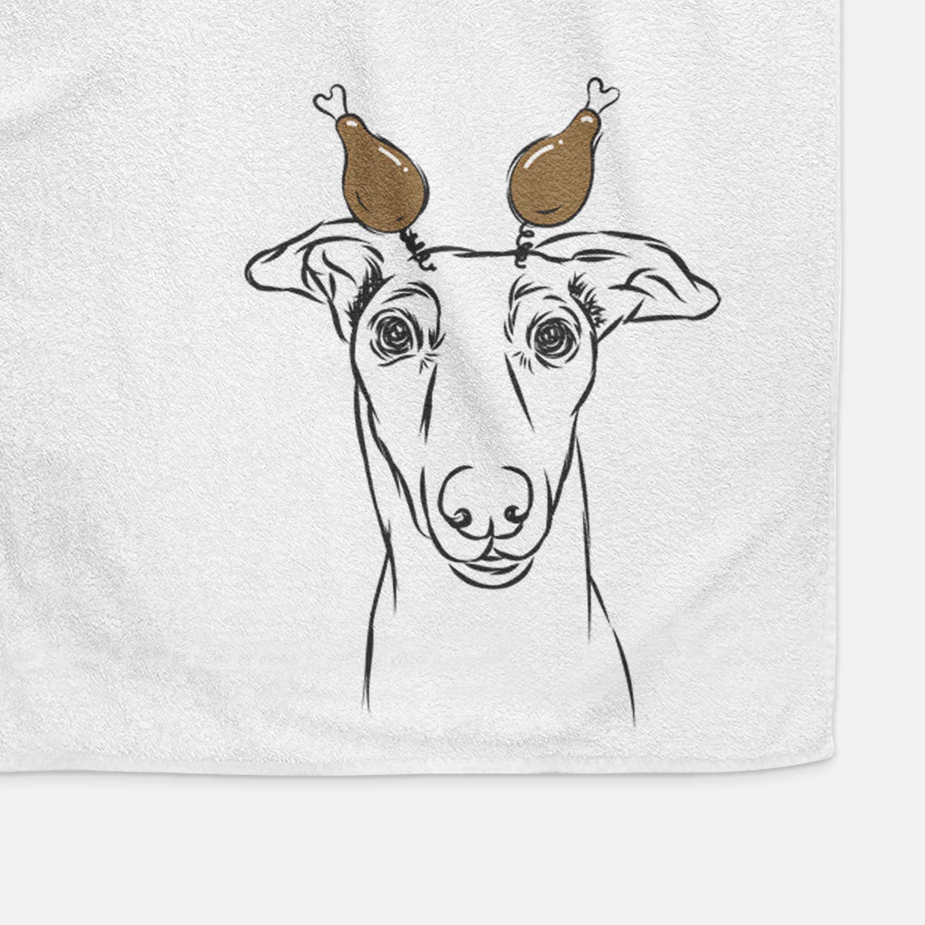 Diva the Greyhound Decorative Hand Towel