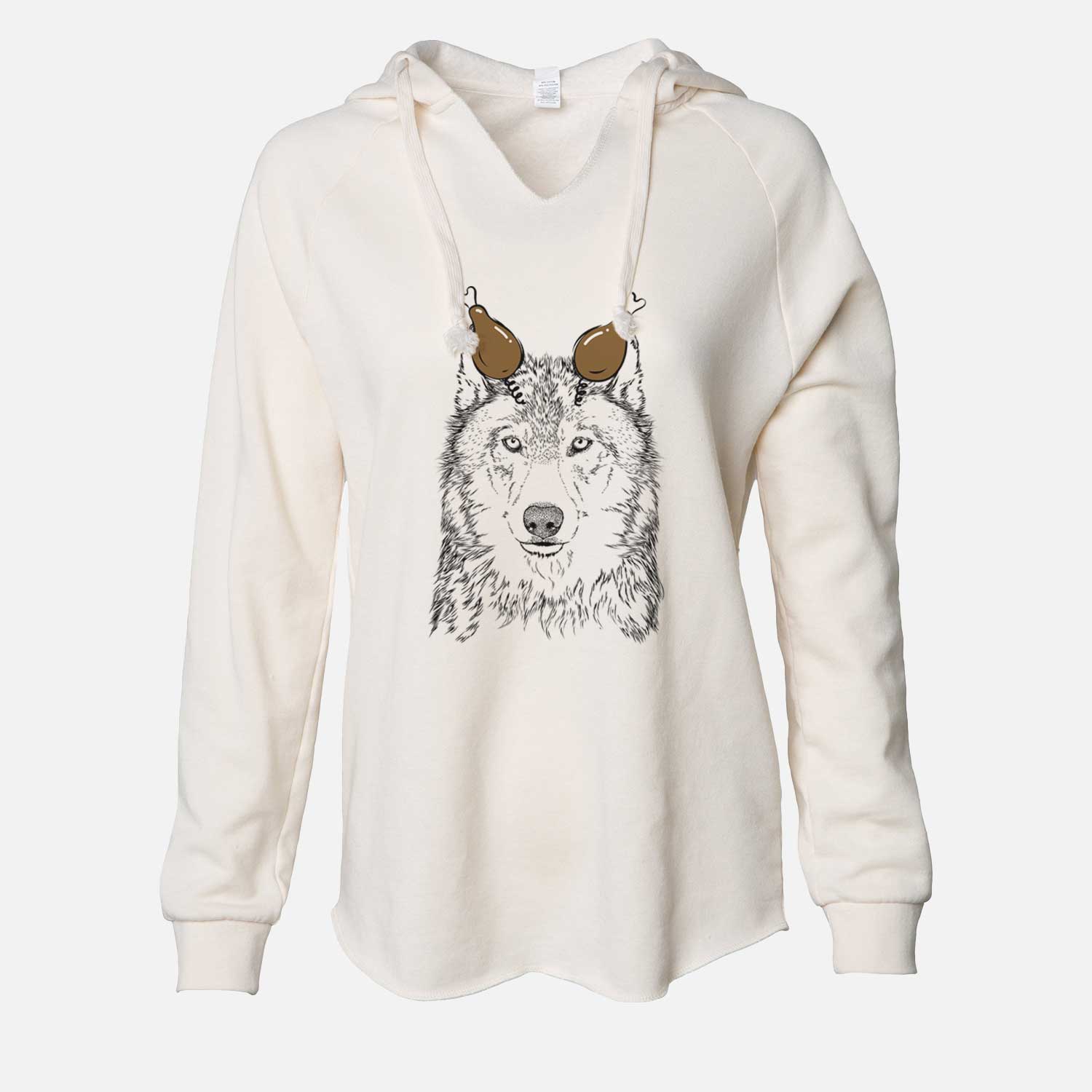 Thanksgiving Django the Grey Wolf - Cali Wave Hooded Sweatshirt