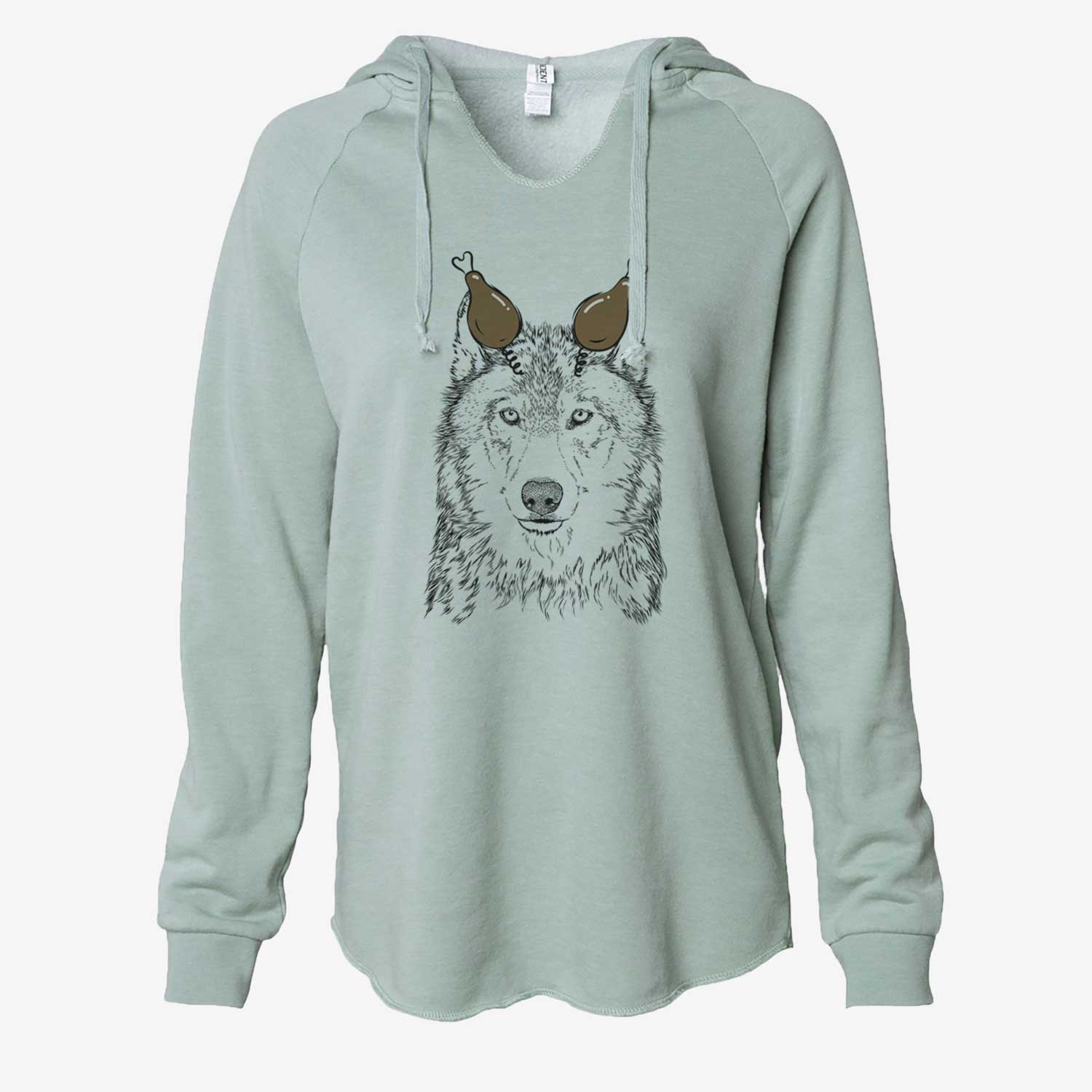 Thanksgiving Django the Grey Wolf - Cali Wave Hooded Sweatshirt