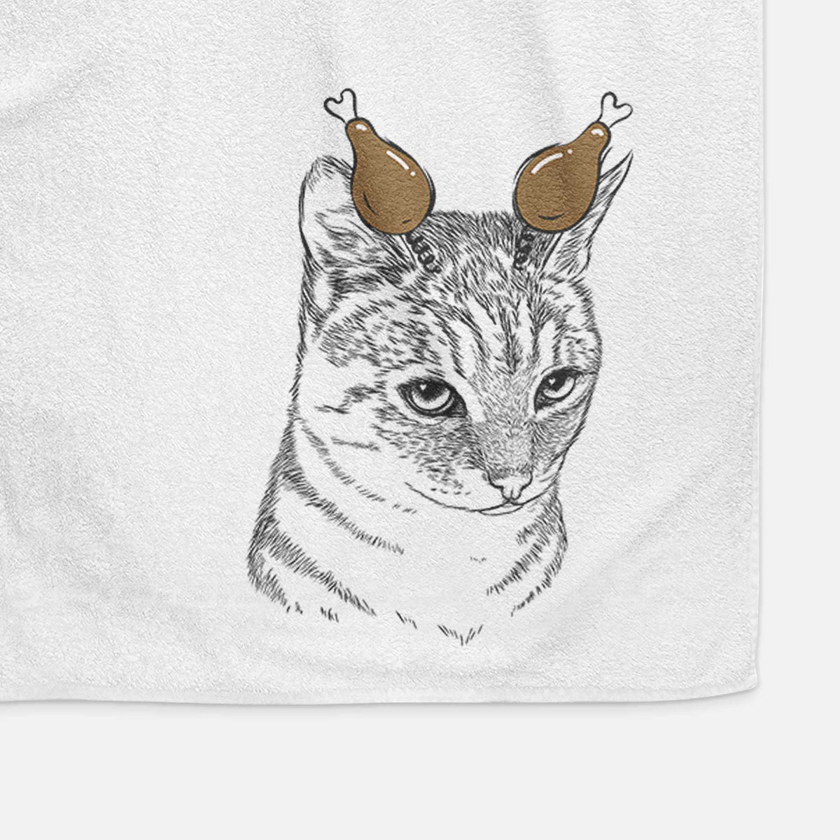 Dora the Tabby Cat Decorative Hand Towel