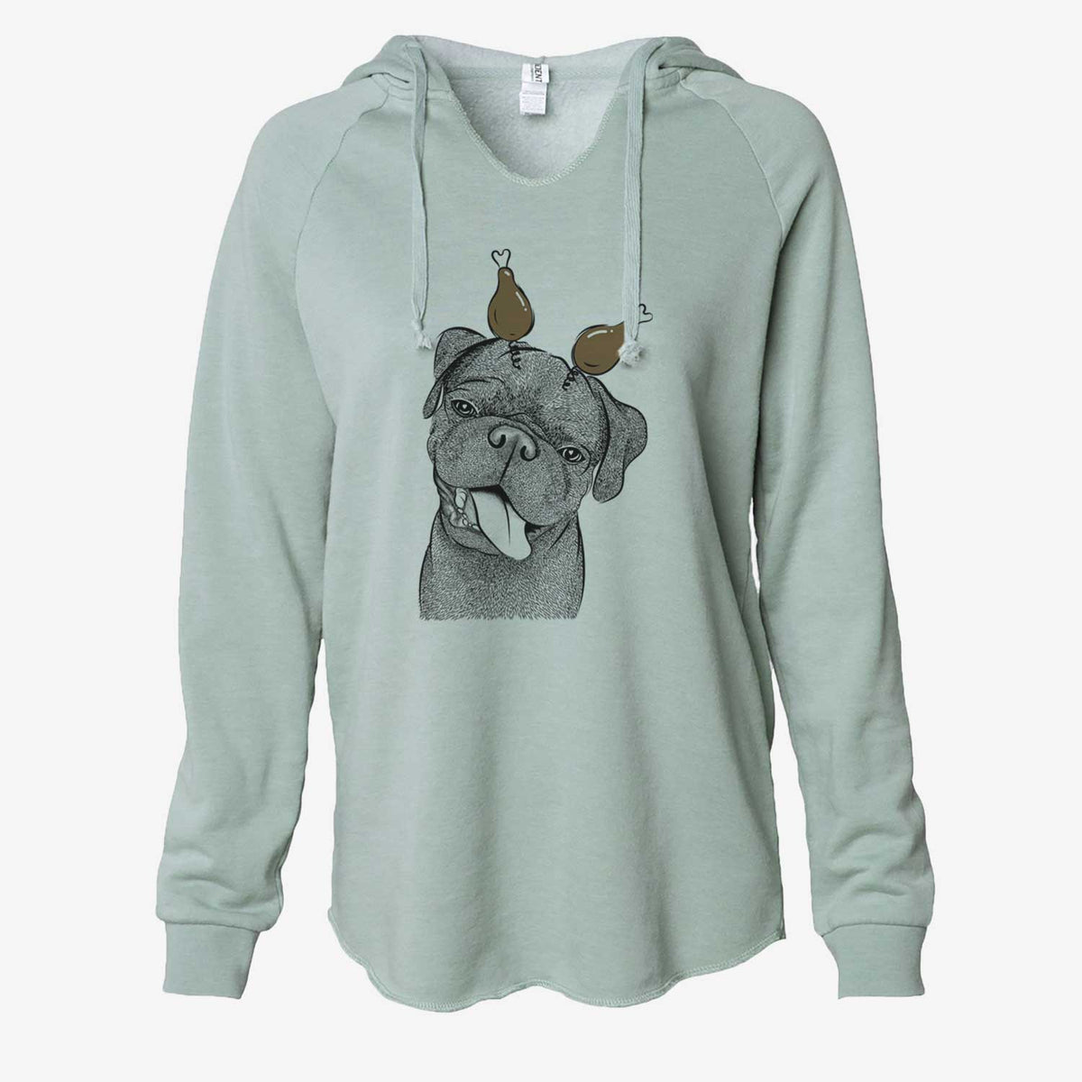 Thanksgiving Dudley Danger the Pug - Cali Wave Hooded Sweatshirt