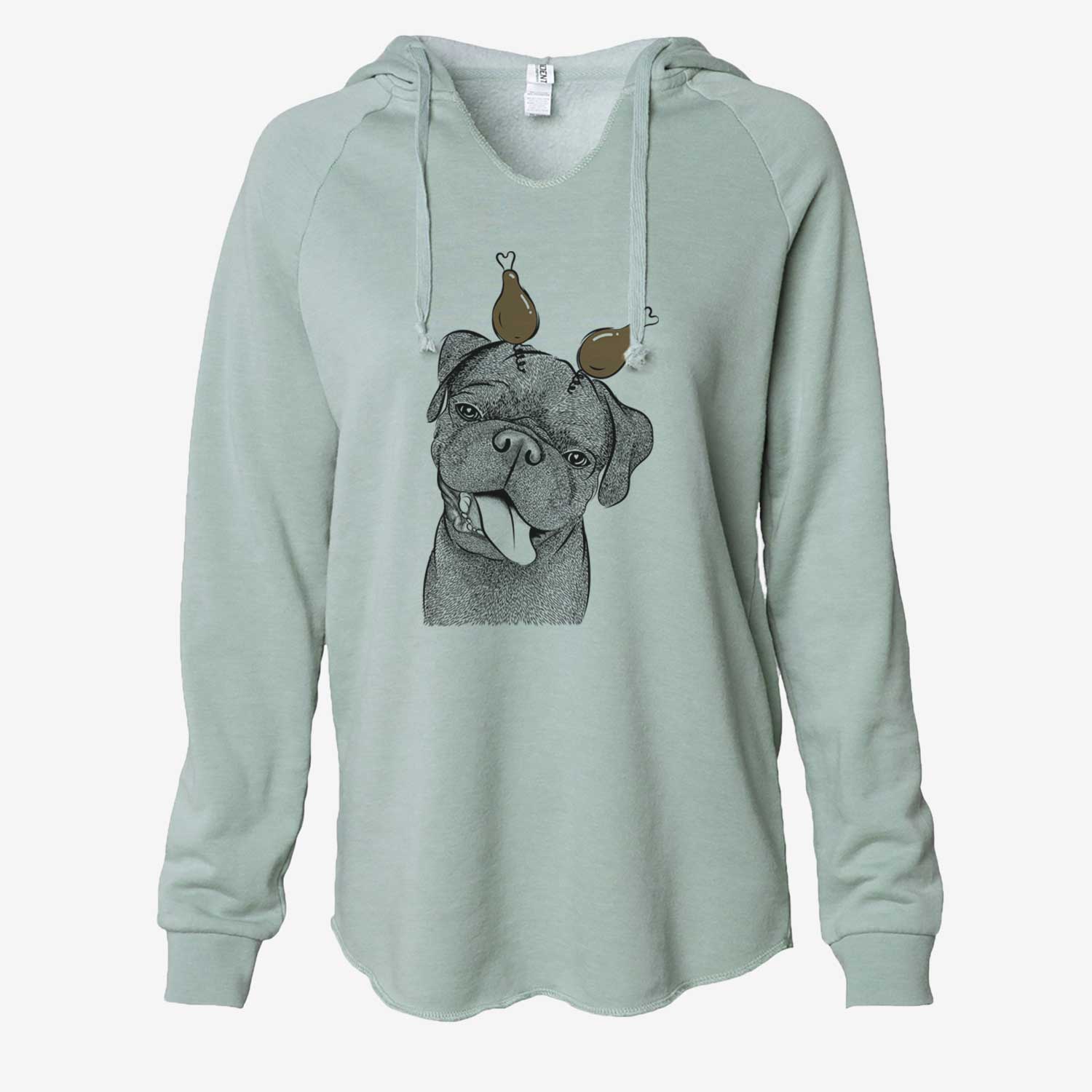 Thanksgiving Dudley Danger the Pug - Cali Wave Hooded Sweatshirt