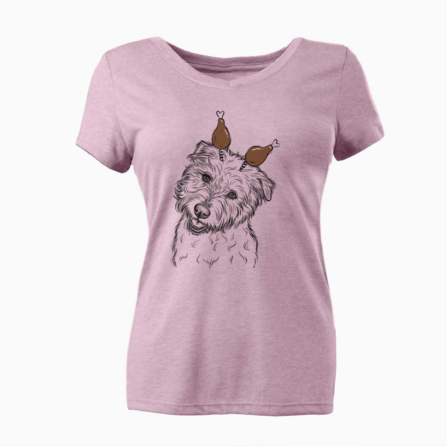 Thanksgiving Duffy the Glen of Imaal Terrier - Women's V-neck Shirt