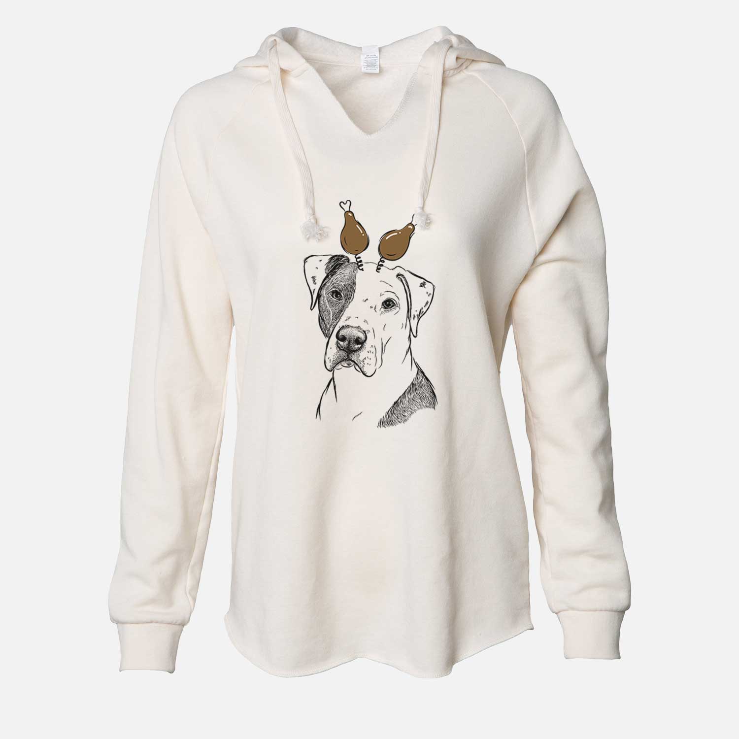 Thanksgiving Duke the American Staffordshire Terrier Mix - Cali Wave Hooded Sweatshirt