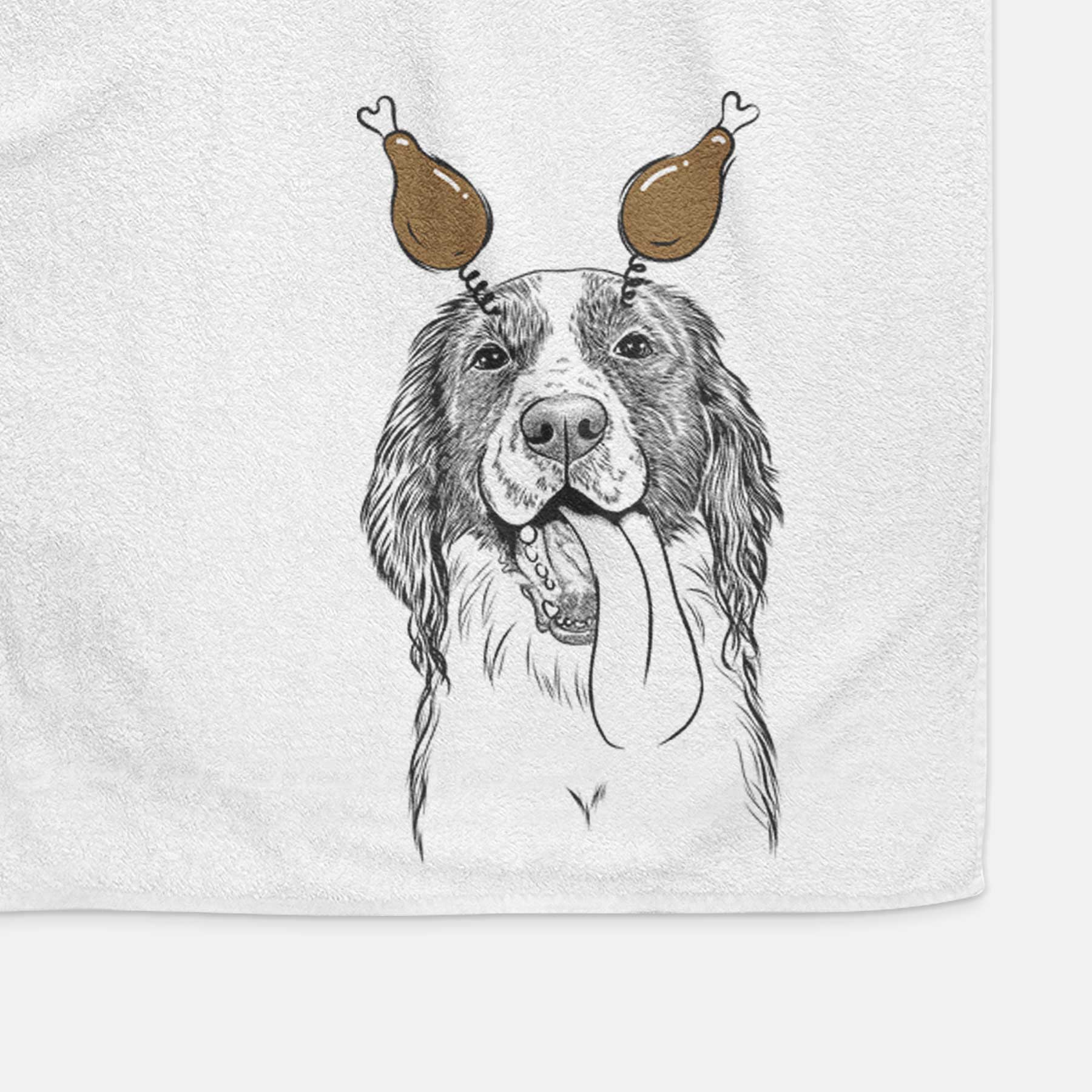 Duke the English Springer Spaniel Decorative Hand Towel