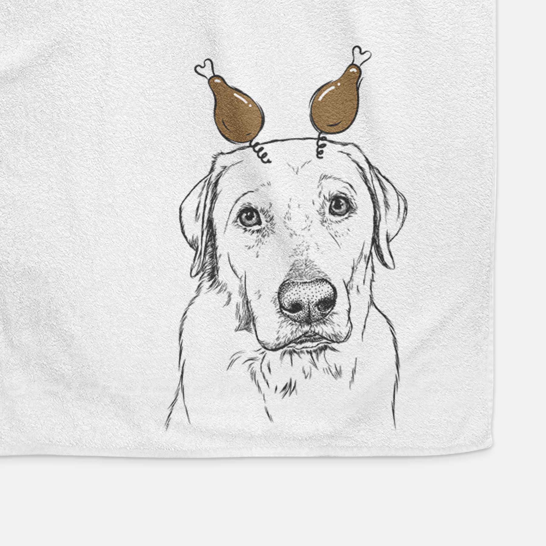 Duke the Yellow Lab Decorative Hand Towel