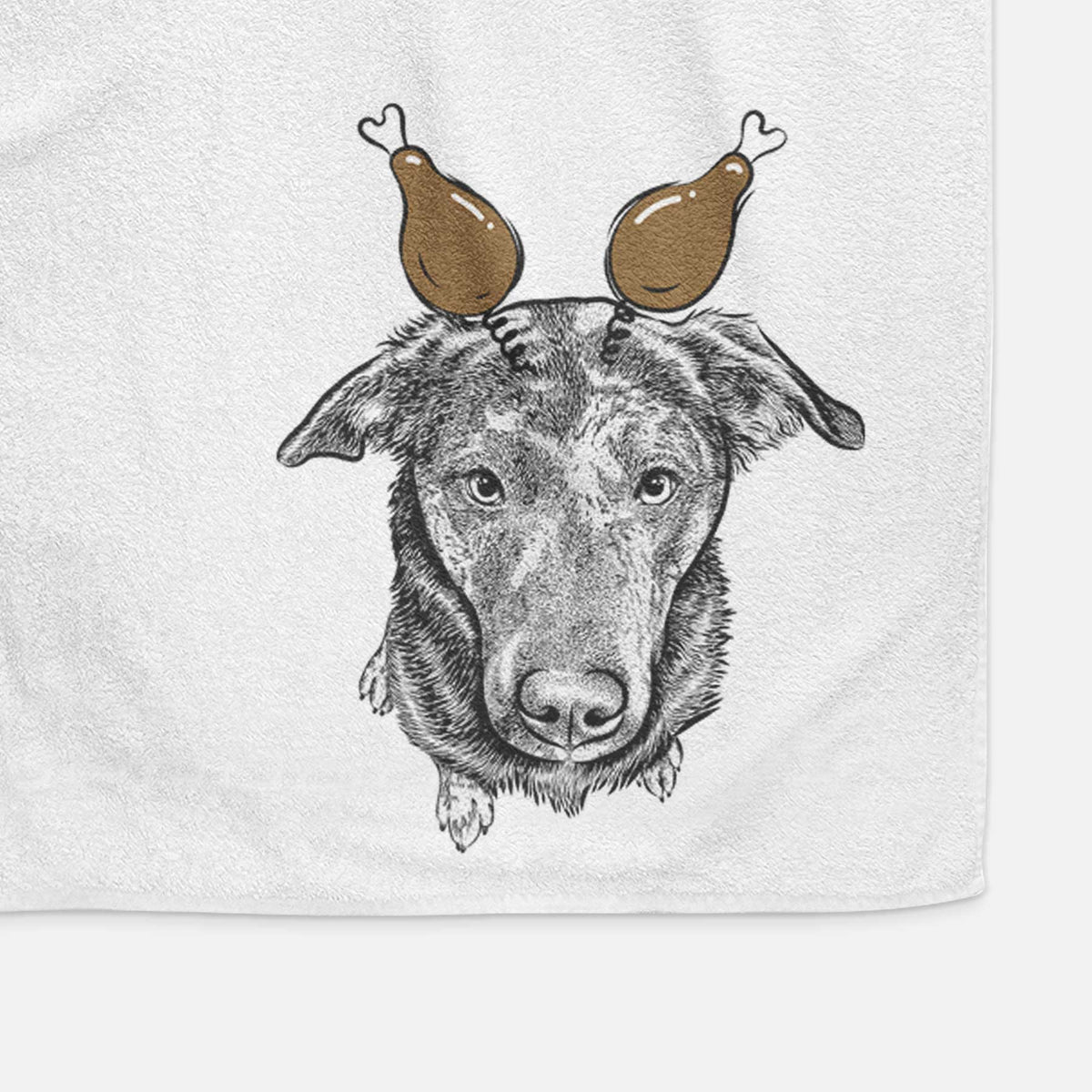 Echo the Pitbull Beagle Mix Decorative Hand Towel