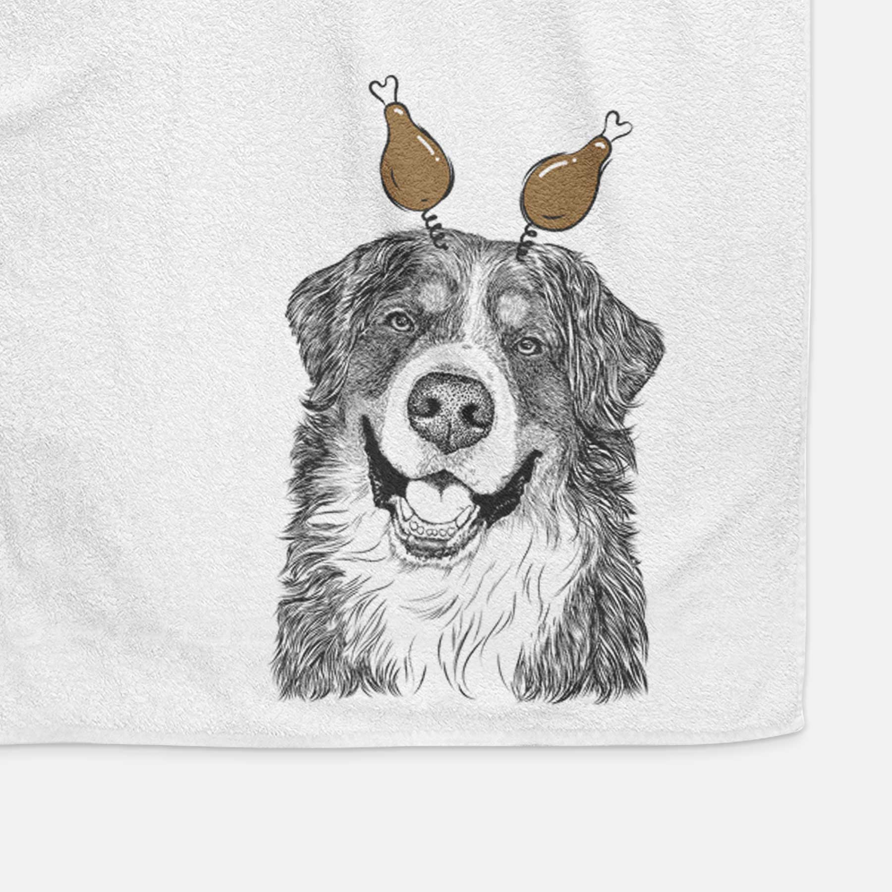 Eiger the Bernese Mountain Dog Decorative Hand Towel