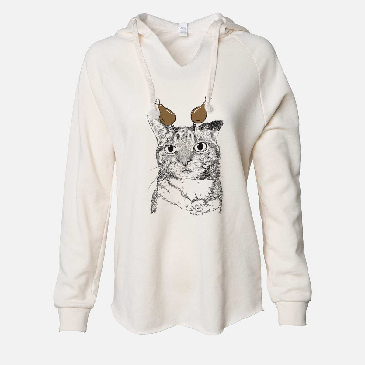 Thanksgiving Eleanor the Domestic Shorthair Cat - Cali Wave Hooded Sweatshirt