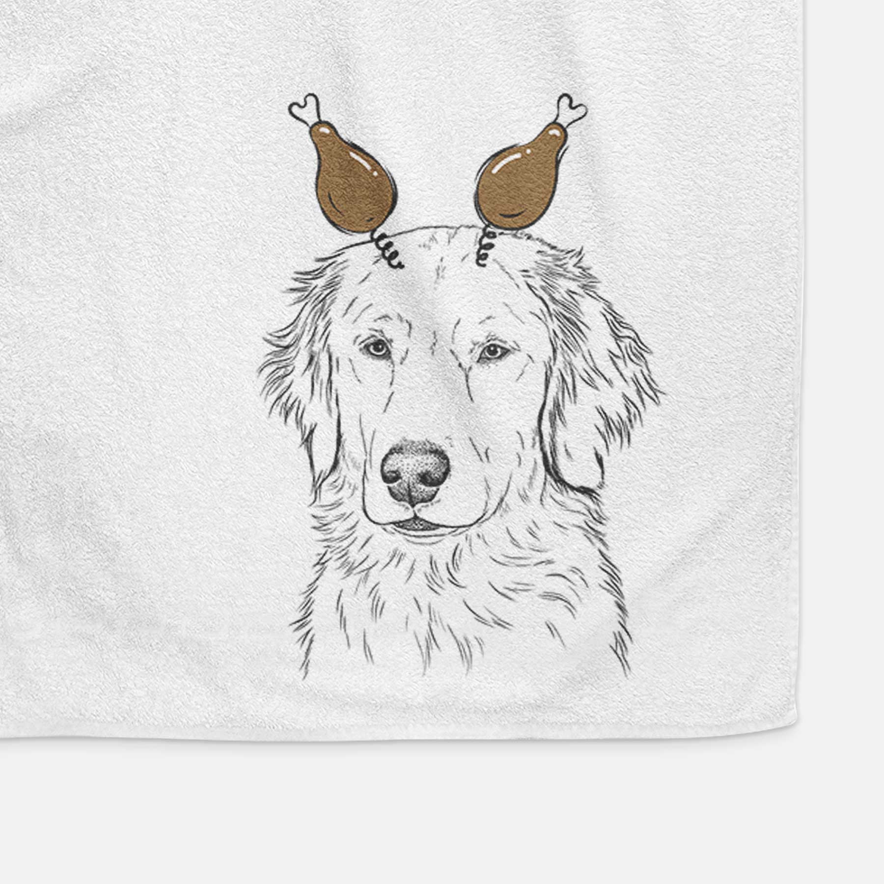 Eli the Golden Retriever Decorative Hand Towel