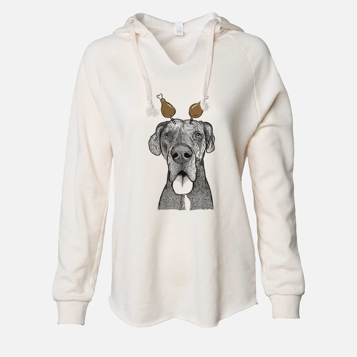 Thanksgiving Eli the Great Dane - Cali Wave Hooded Sweatshirt