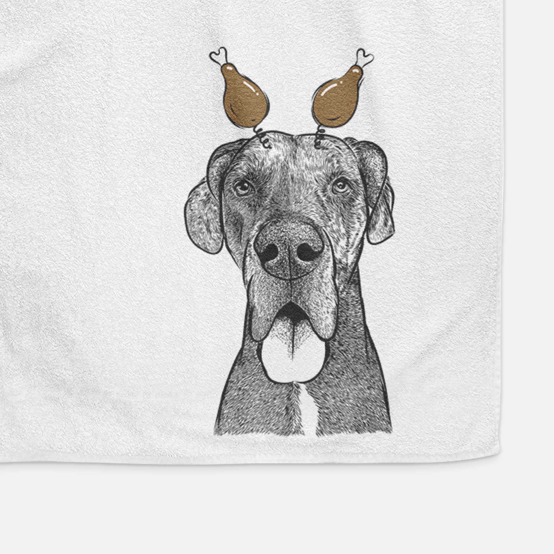 Eli the Great Dane Decorative Hand Towel