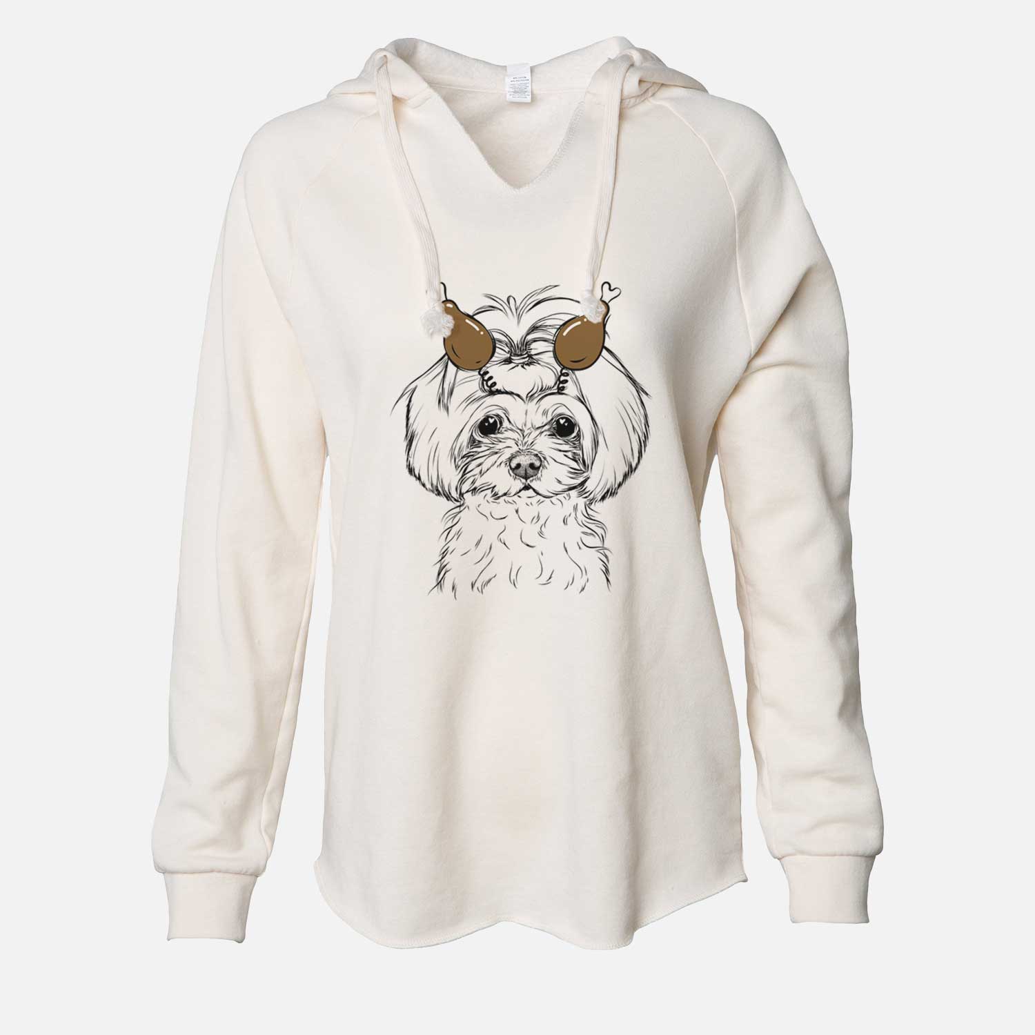 Thanksgiving Ellie the Maltese - Cali Wave Hooded Sweatshirt