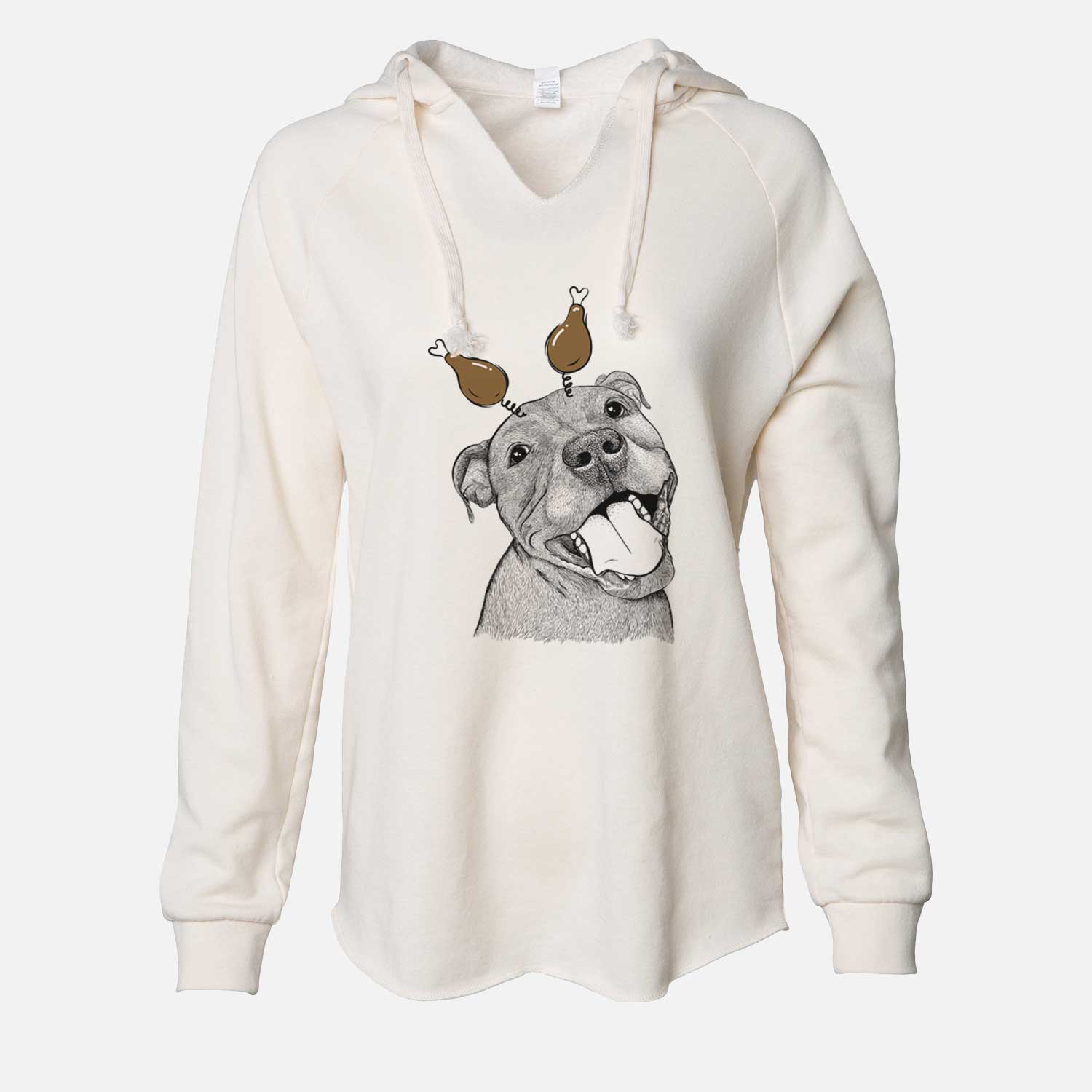 Thanksgiving Eloise the Pitbull Mix - Cali Wave Hooded Sweatshirt