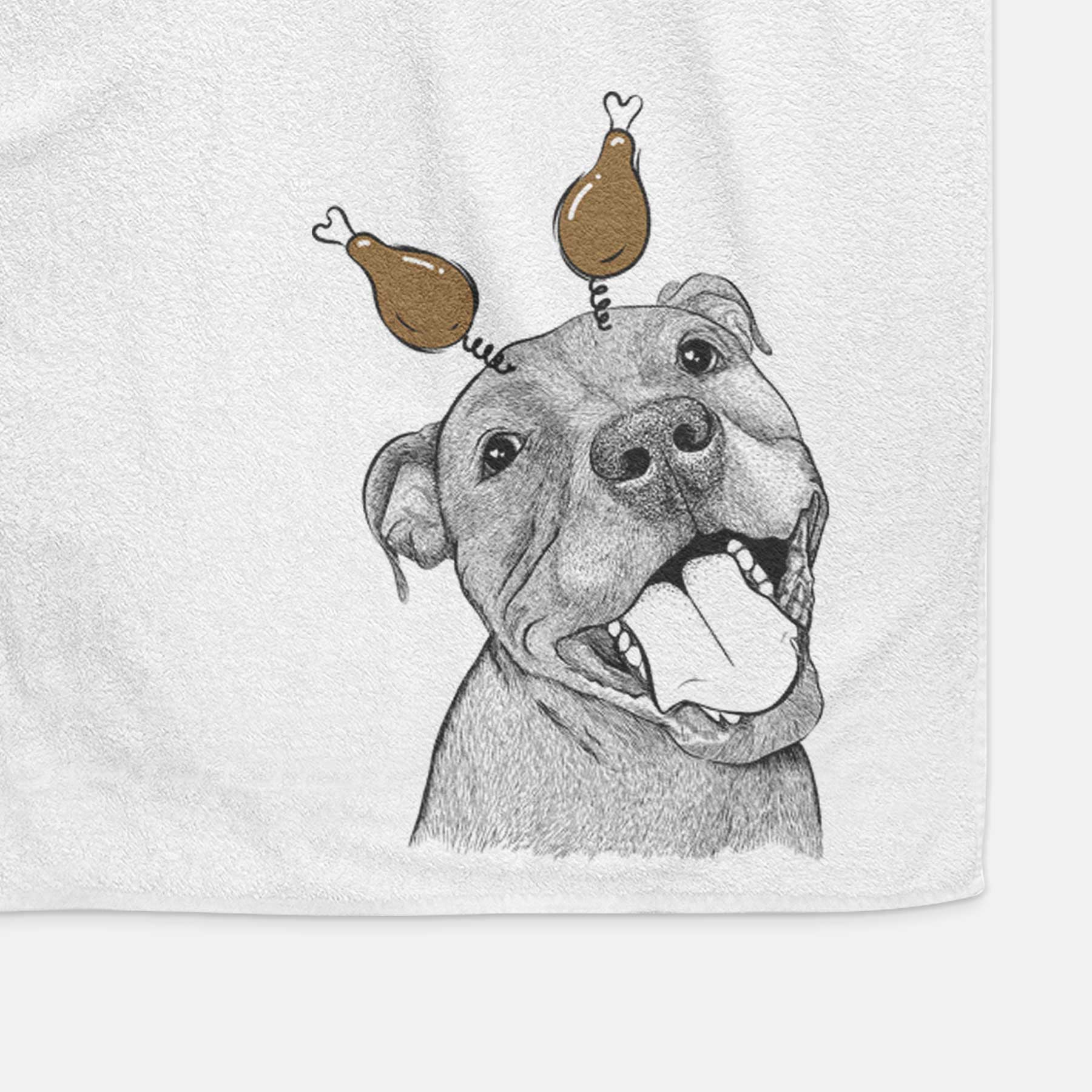 Eloise the Pitbull Mix Decorative Hand Towel