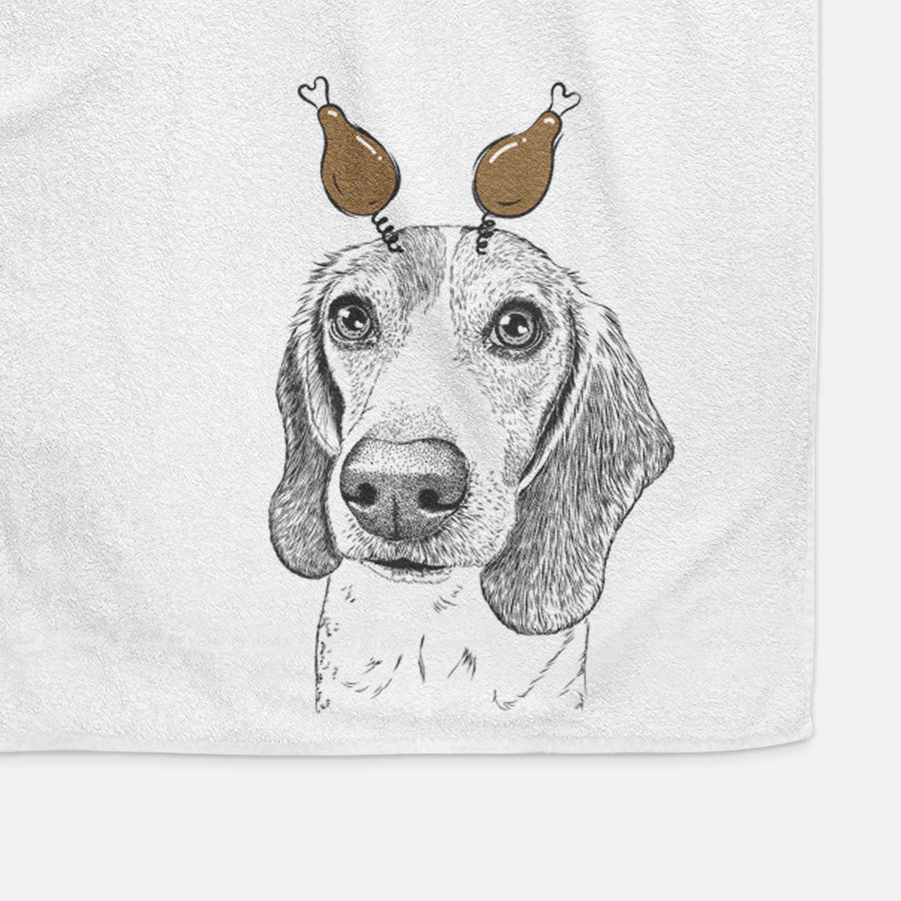 Elvis the Bluetick Beagle Decorative Hand Towel