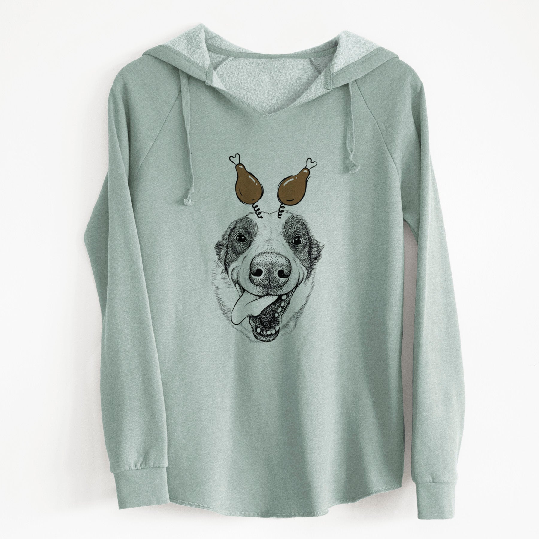 Thanksgiving Elwood the Border Collie - Cali Wave Hooded Sweatshirt