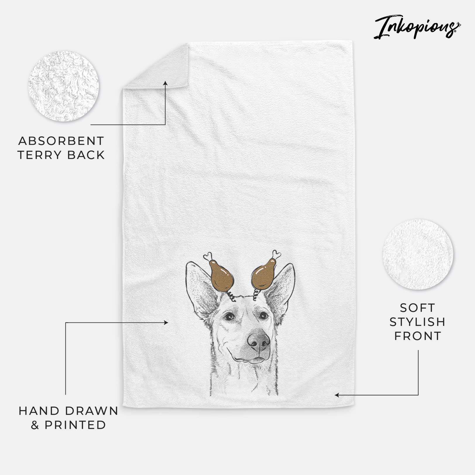 Ember the Shepherd Mix Decorative Hand Towel