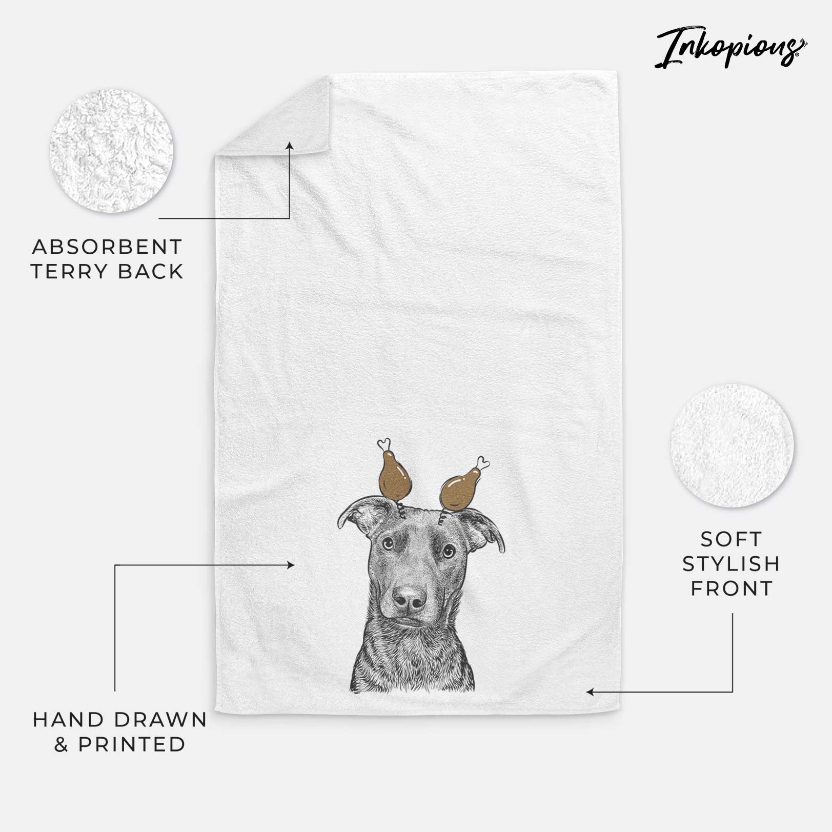 Embyr the Mixed Breed Decorative Hand Towel