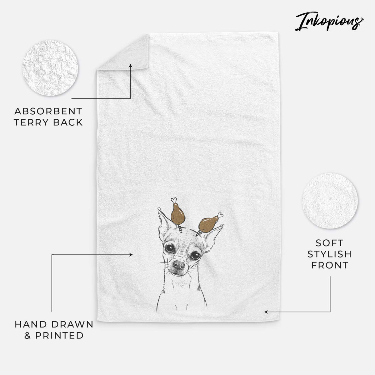 Emee the Chihuahua Decorative Hand Towel