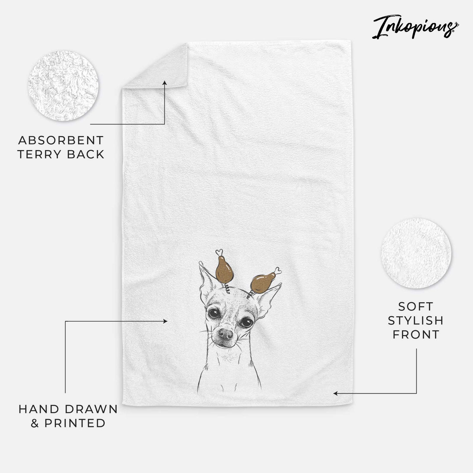 Emee the Chihuahua Decorative Hand Towel