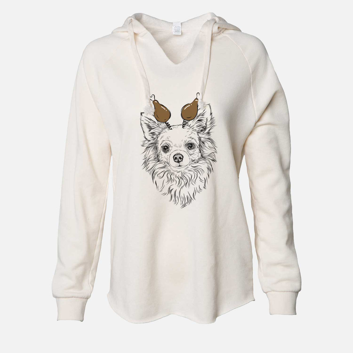 Thanksgiving Emma the Longhaired Chihuahua - Cali Wave Hooded Sweatshirt