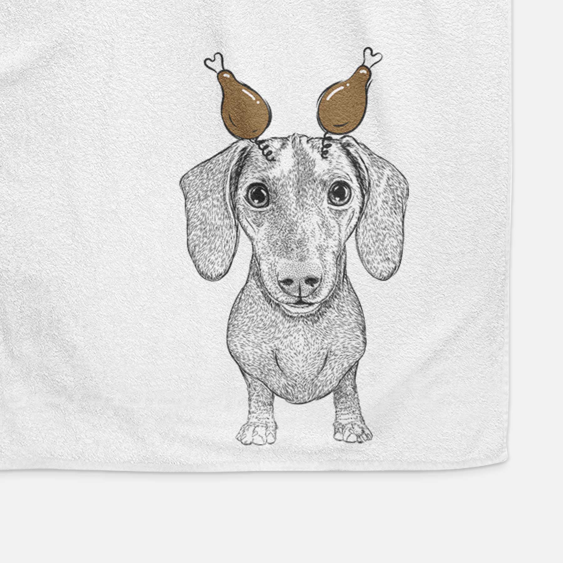 Ernie the Mini Dachshund Decorative Hand Towel