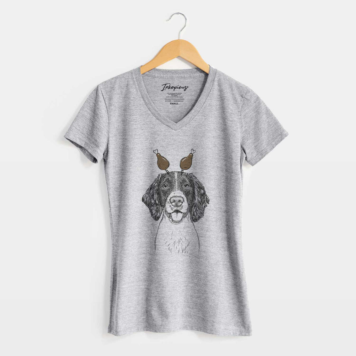 Thanksgiving Ever the English Springer Spaniel - Women's V-neck Shirt