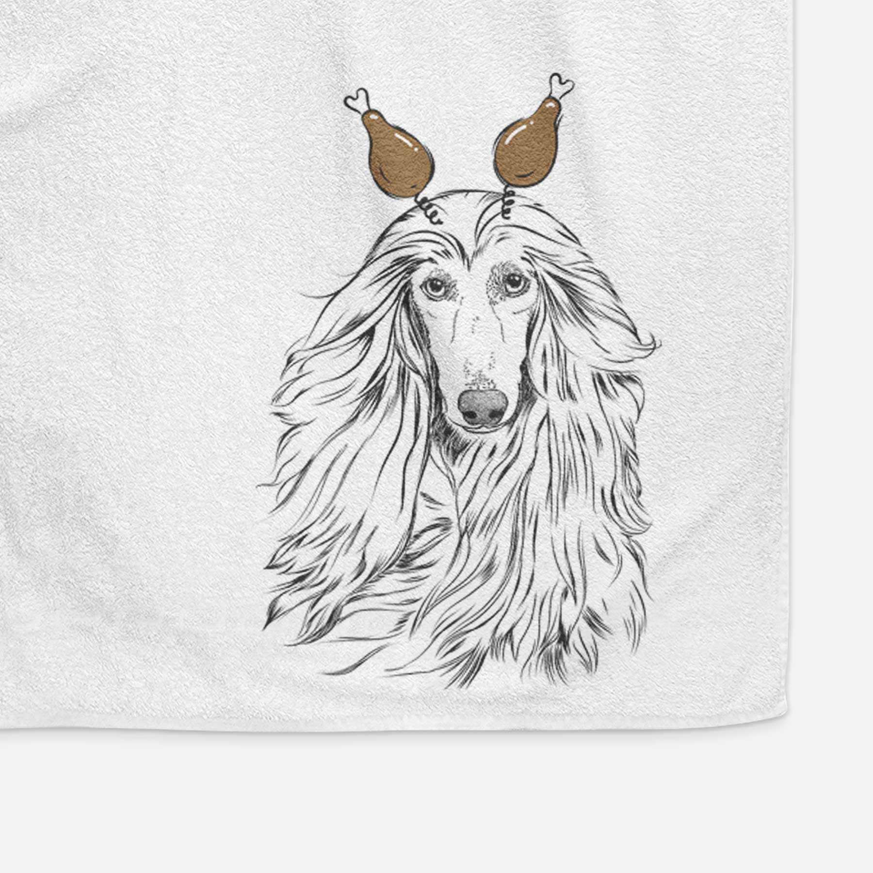 Fabio the Afghan Hound Decorative Hand Towel