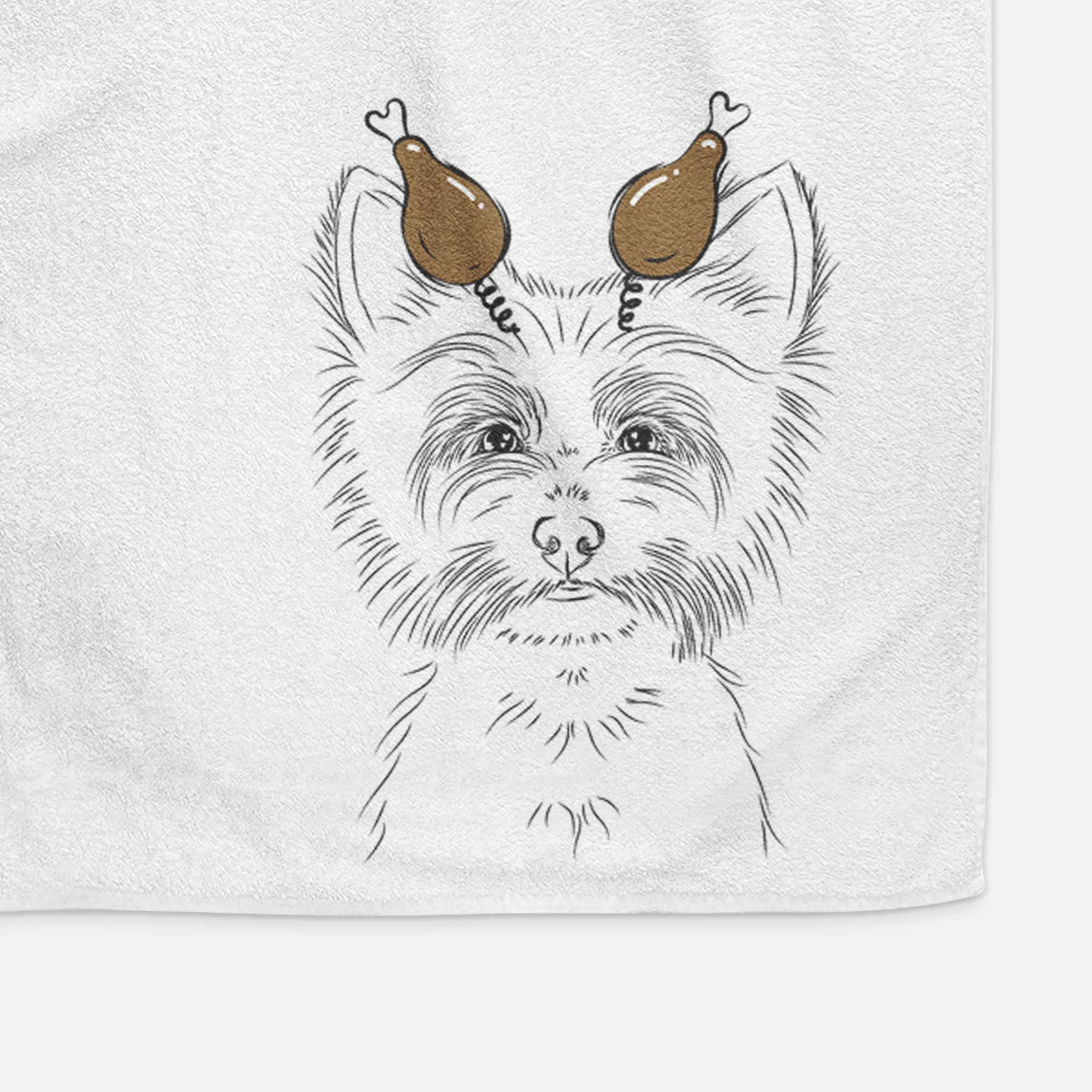 Farva the Yorkshire Terrier Decorative Hand Towel