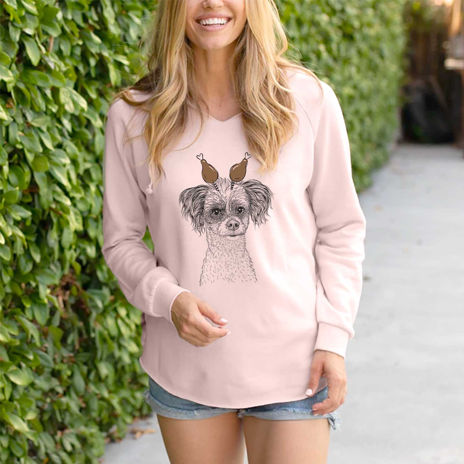 Thanksgiving Finley Beth the Papillon Mix - Cali Wave Hooded Sweatshirt