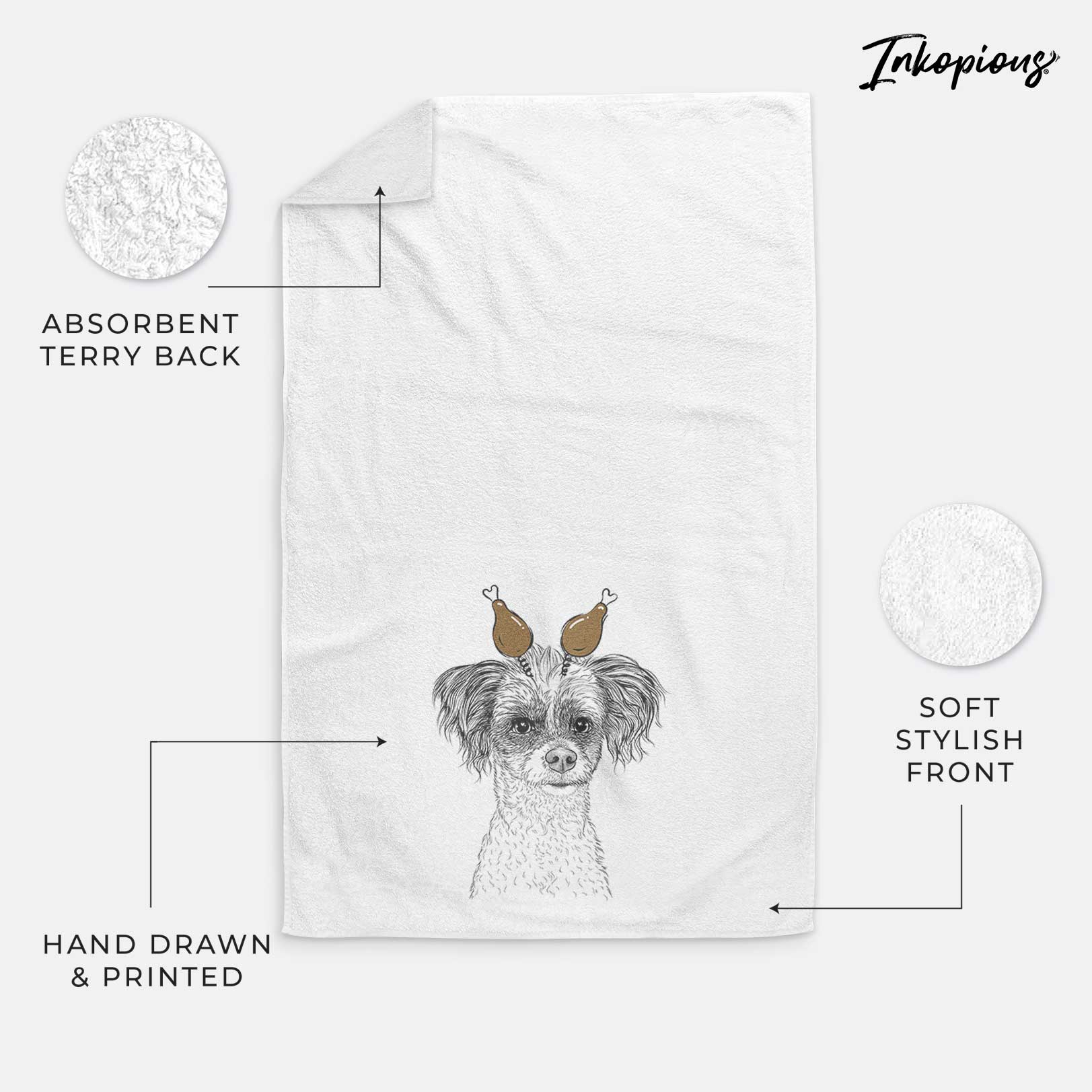 Finley the Papillon Mix Decorative Hand Towel