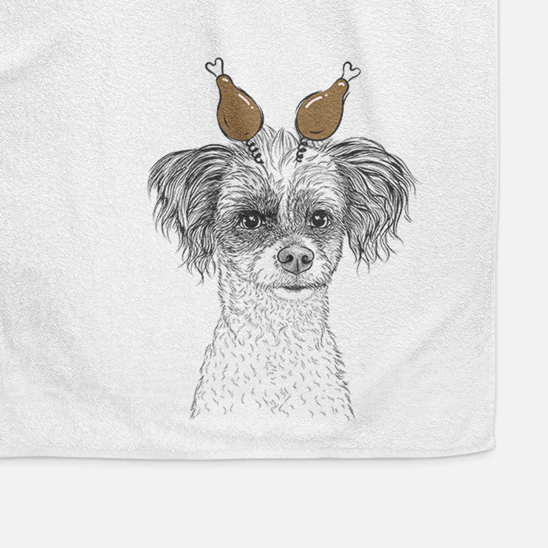 Finley the Papillon Mix Decorative Hand Towel