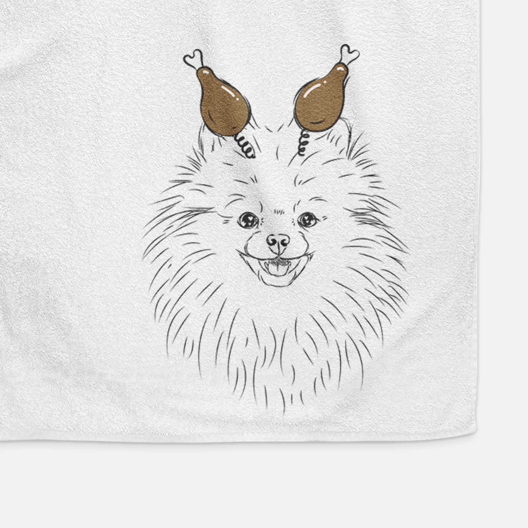 Finn the Pomeranian Decorative Hand Towel