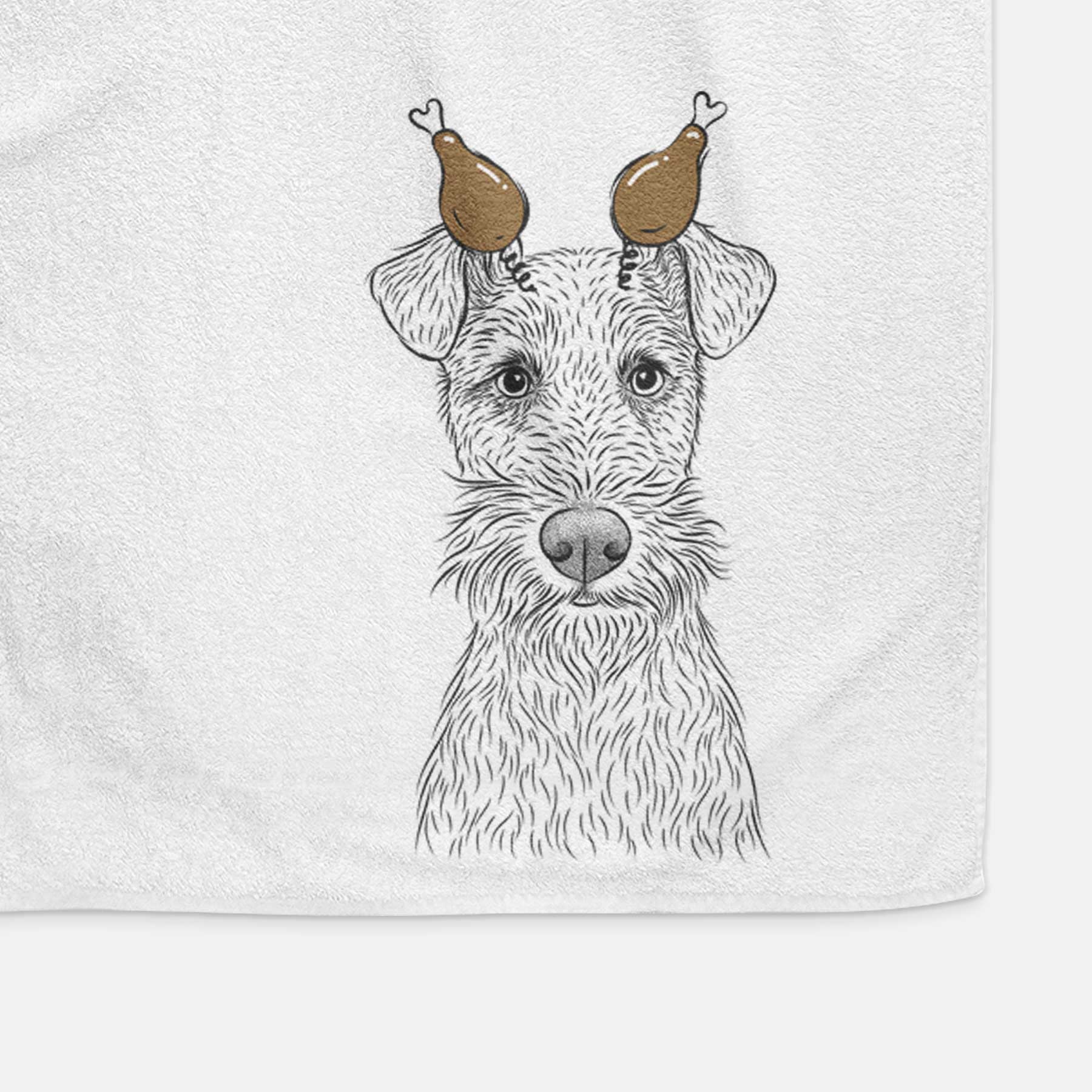 Fitz the Wire Fox Terrier Decorative Hand Towel