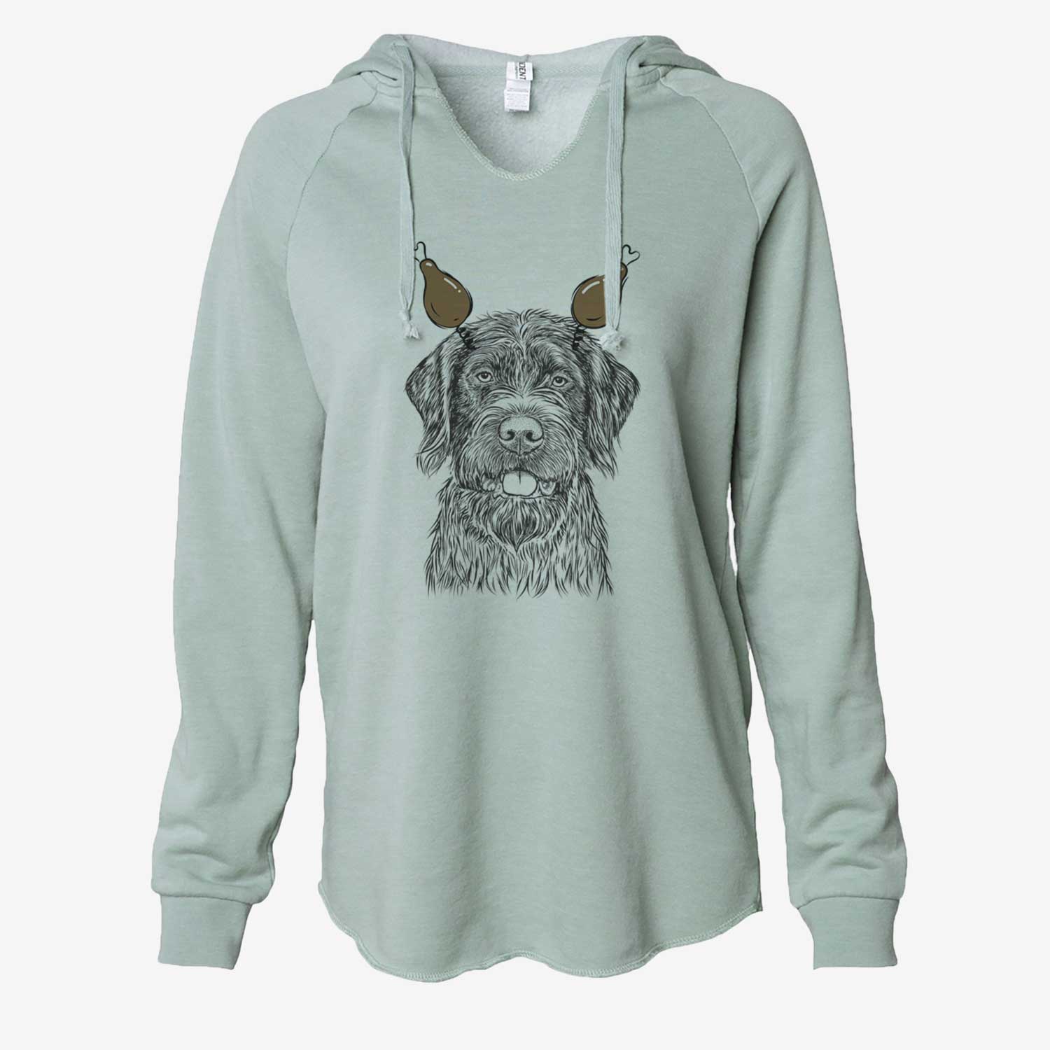 Thanksgiving Fletcher the Wirehaired Pointing Griffon - Cali Wave Hooded Sweatshirt
