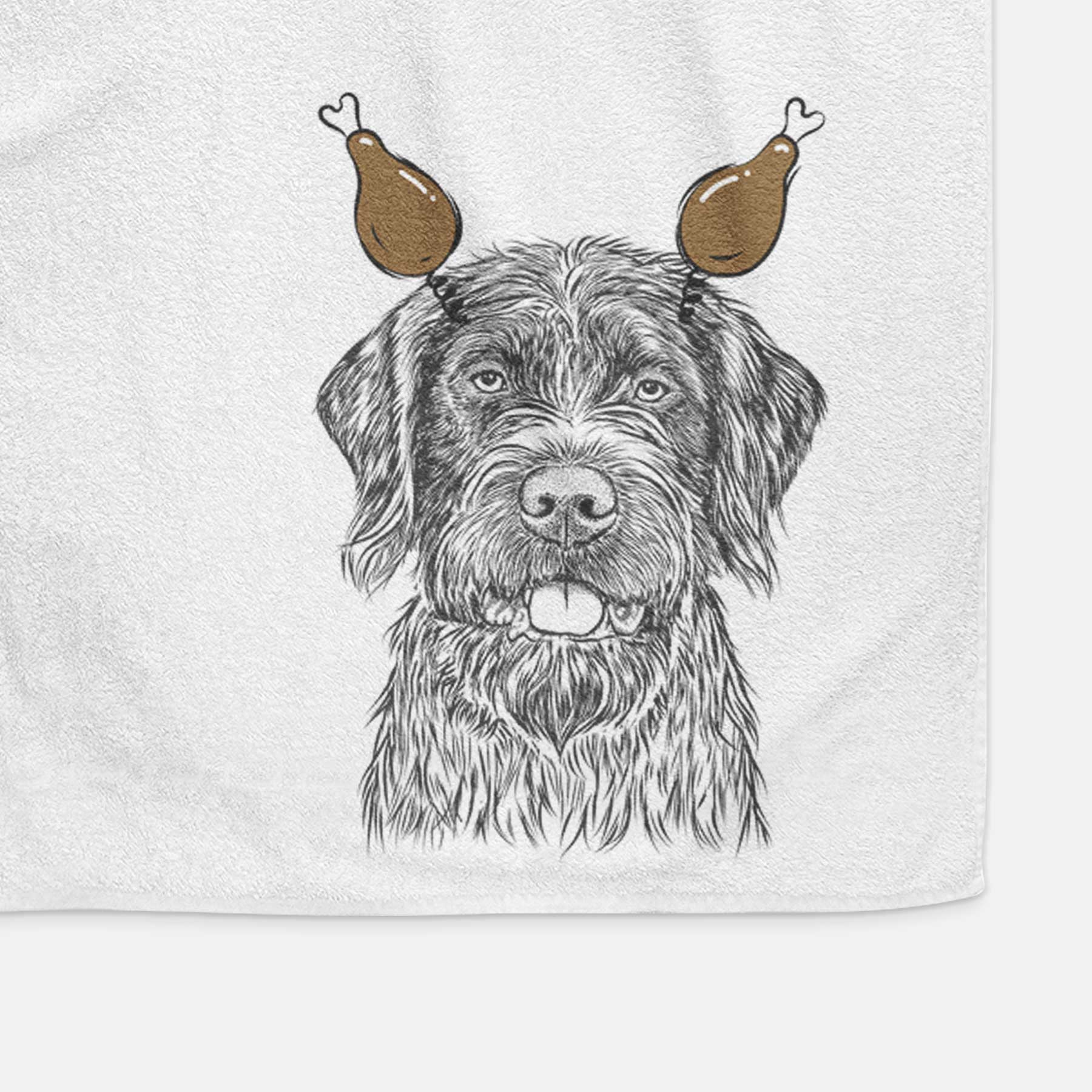 Fletcher the Wirehaired Pointing Griffon Decorative Hand Towel