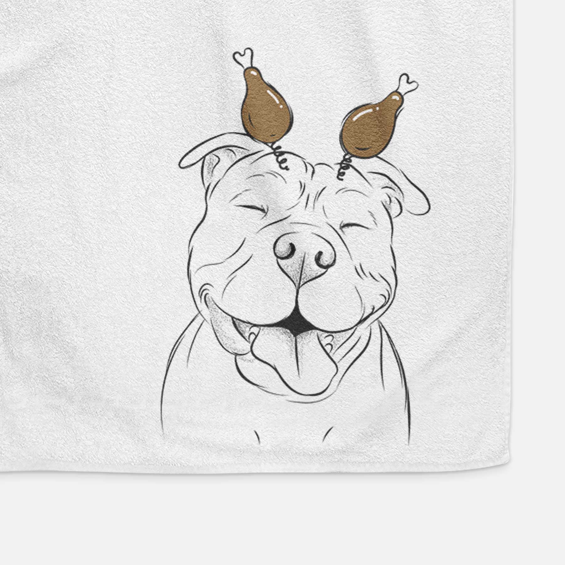 Floki the American Bully Decorative Hand Towel