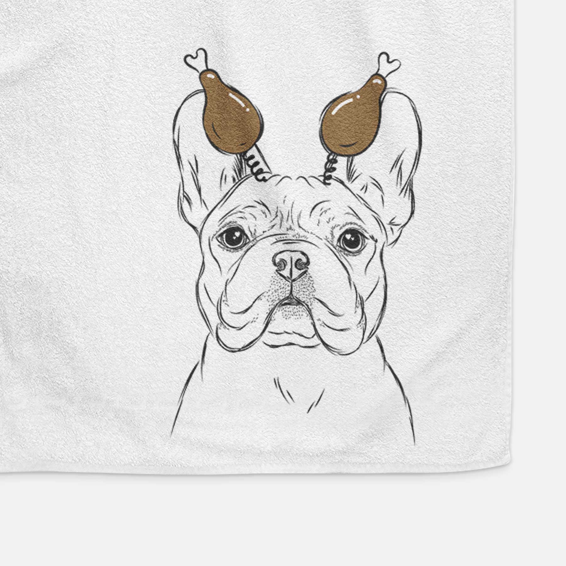 Franco the French Bulldog Decorative Hand Towel