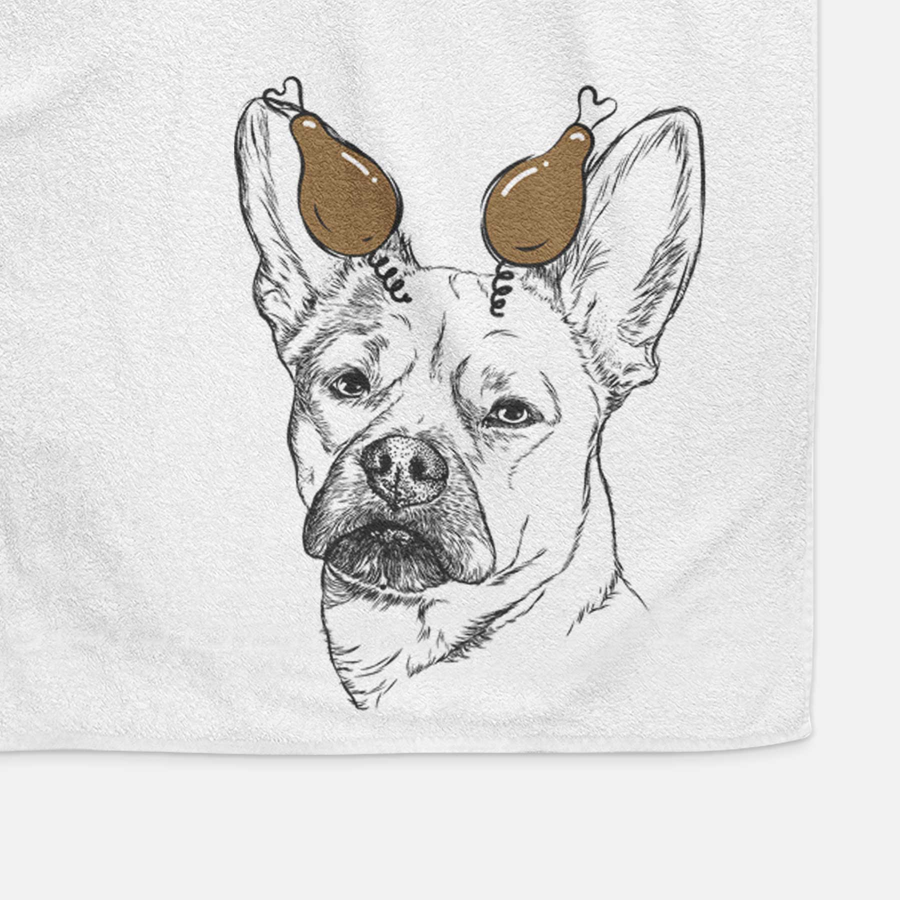 Frankie the Mixed Breed Decorative Hand Towel