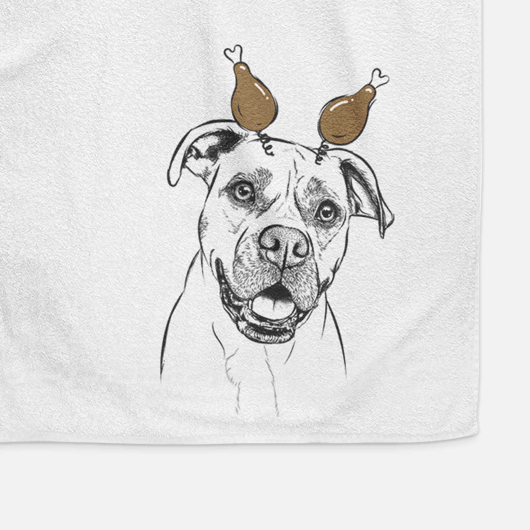 Frankie Tankie the Boxer Mix Decorative Hand Towel