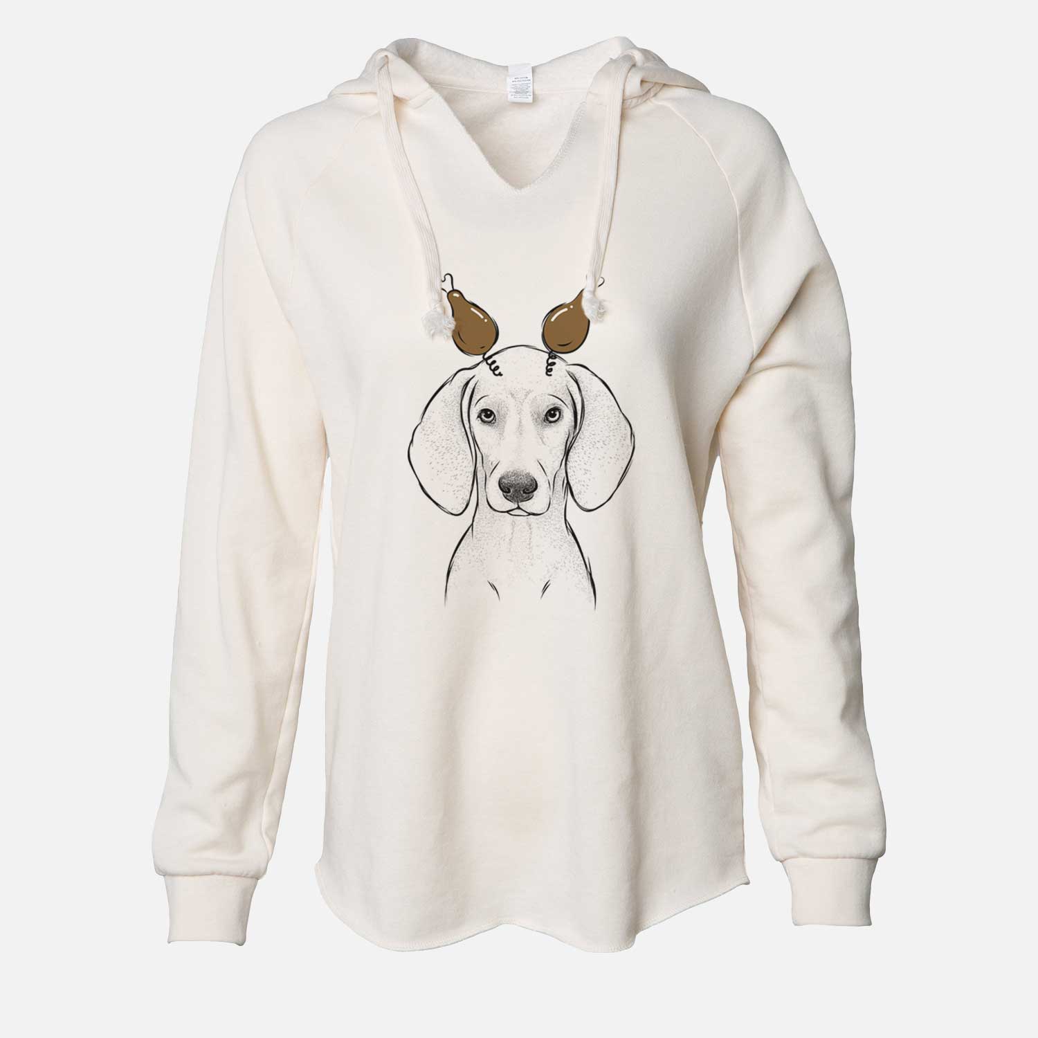 Thanksgiving Frejya the Weimaraner - Cali Wave Hooded Sweatshirt